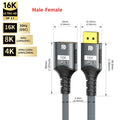 DisplayPort to DisplayPort Cable DP to DP Cable Supports 8K 60Hz 4K 240Hz Compatible For Monitor / Projector / HDTV