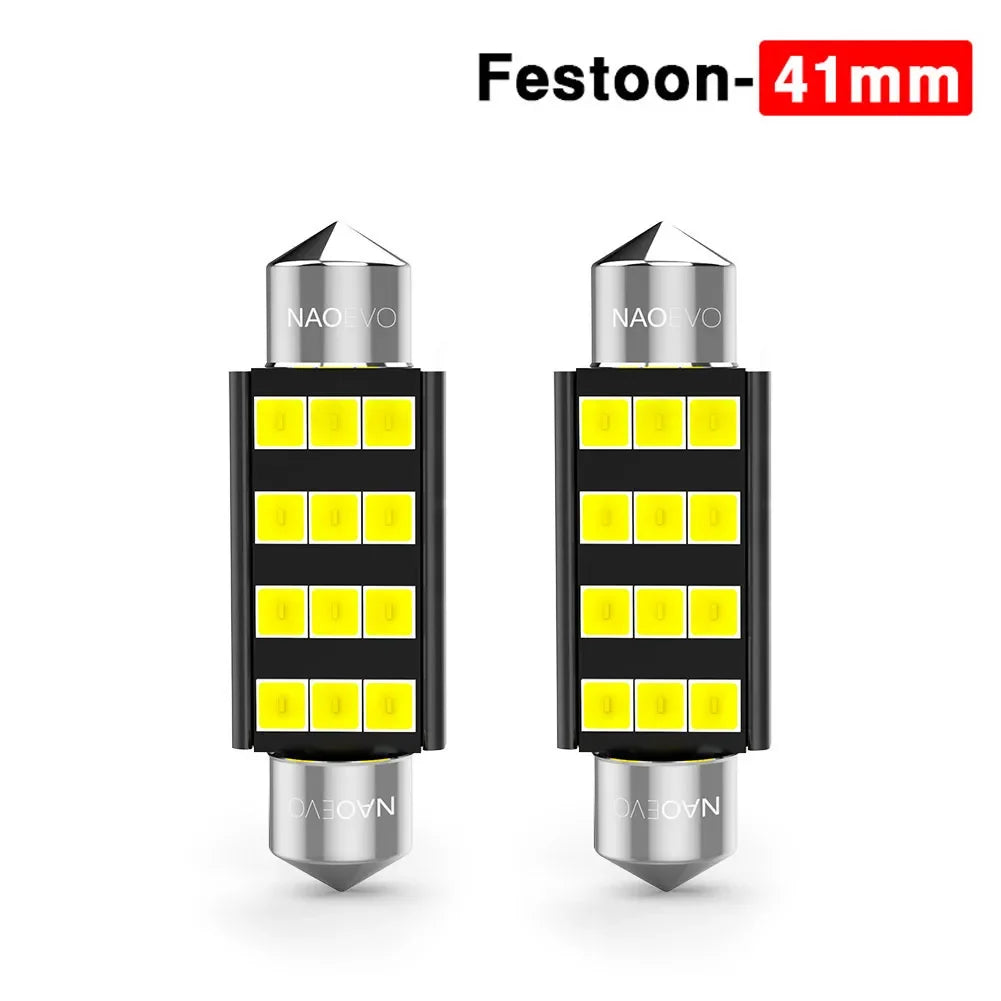 NAO C5W LED Festoon 28mm 31mm 36mm 39mm 41mm 44mm C10W Bulb 2835 SMD Car interior Lighting LED Lights 12V 6000K Lamp for Auto