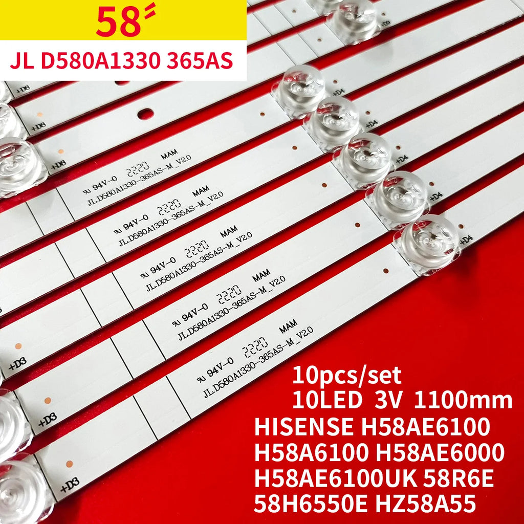 LED Backlioght strip JL.D580A1330-365AS-M_V02 for Hisen se H