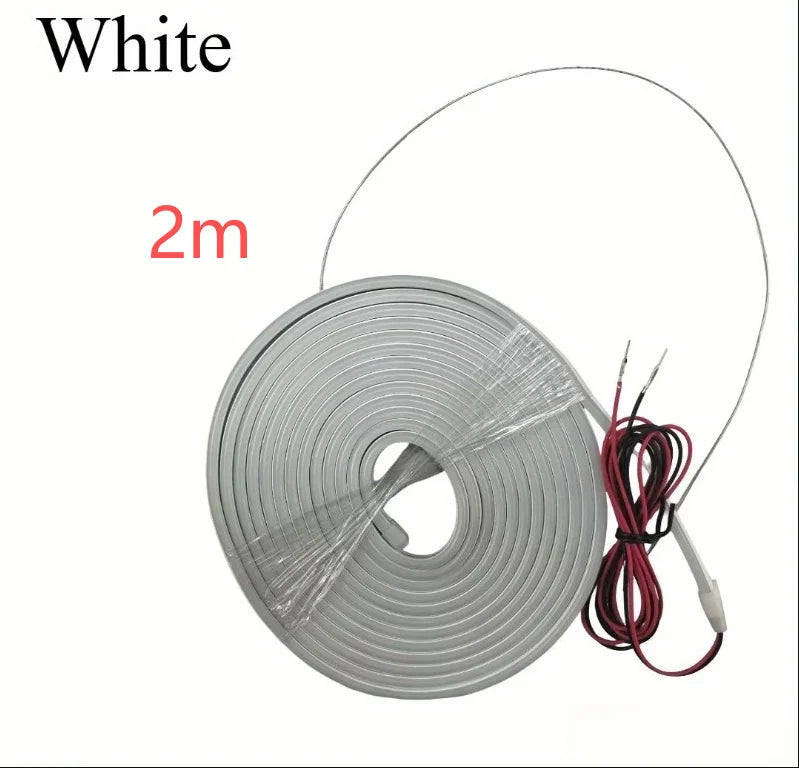 Flexible LED Ambient Light Strip 5m DC12V for Tesla Model Y 3 S After Trunk Frunk Silicone Interior Car Decorative Lamp DIY Lamp