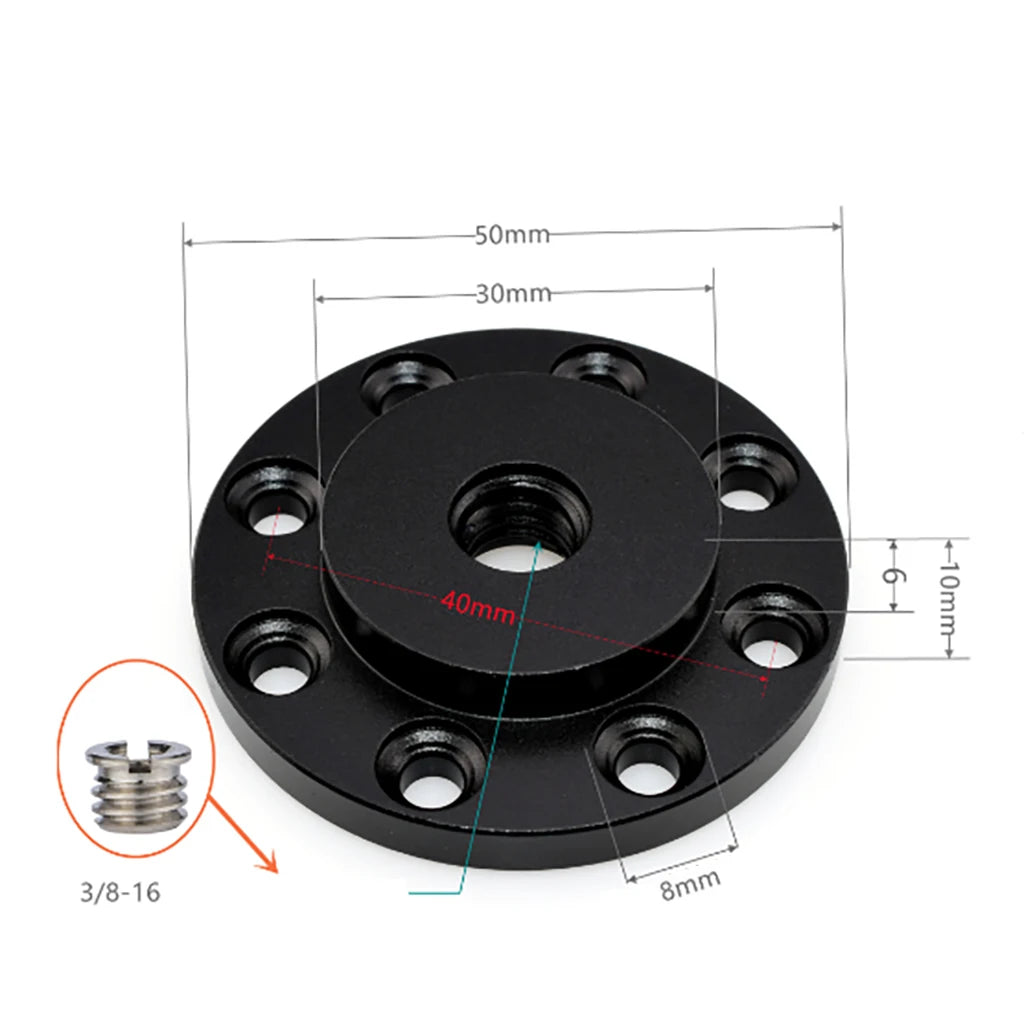 Metal Plate Wall Mount 1/4 3/8 Thread Magic Arm Fixed Base for Webcam Projector Holder Monitor Light Stand DSLR Camera Bracket