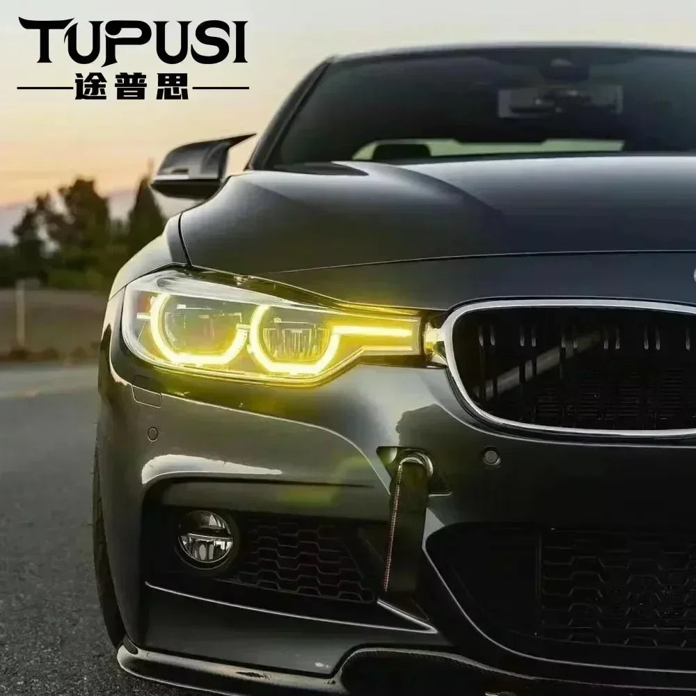 DRL Angel Eyes Yellow LED Daytime Running Lights 6V Upgrade For 320i 330i 340i 2016-2019 Front Bumper Light |