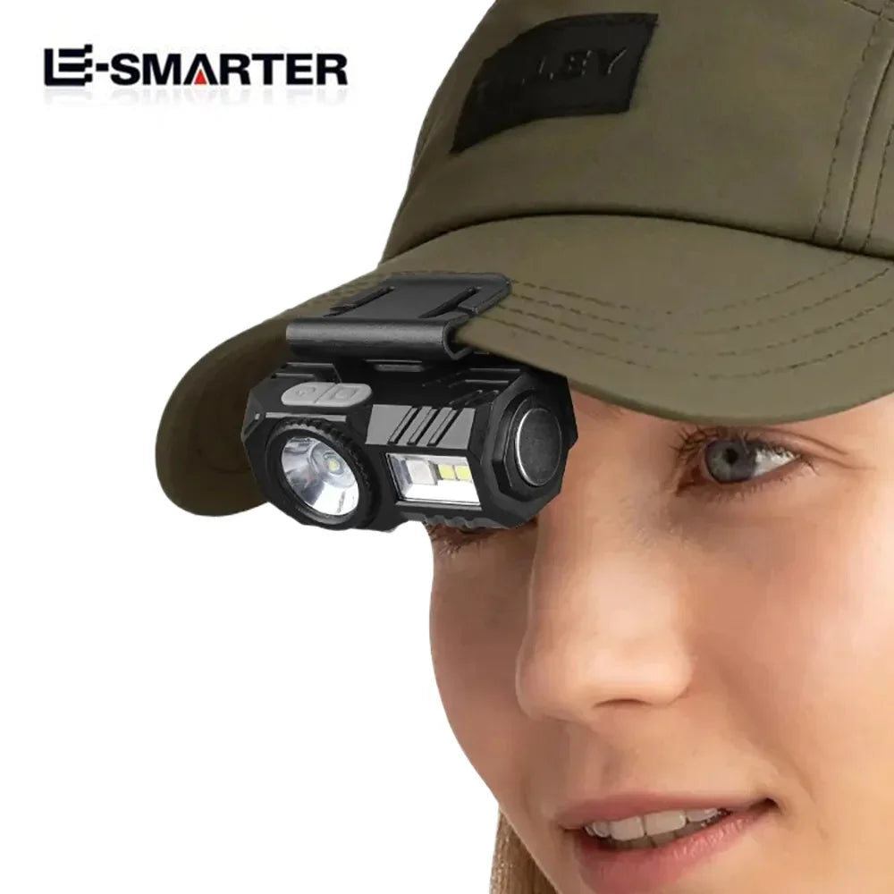 New Mini LED Headlamp Motion Sensor Camping Fishing Lantern 