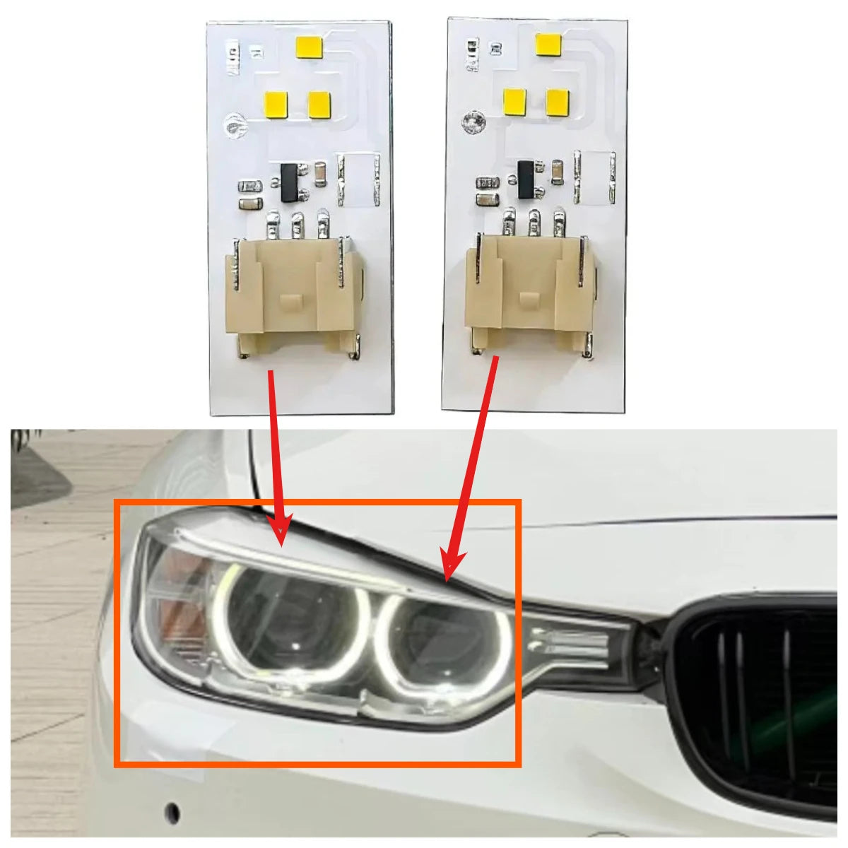 DRL Board For BMW 3 Series F30 F31 F34 320i 2012-2015 Daytime Running Light White Yellow Chip 63117398766 Car