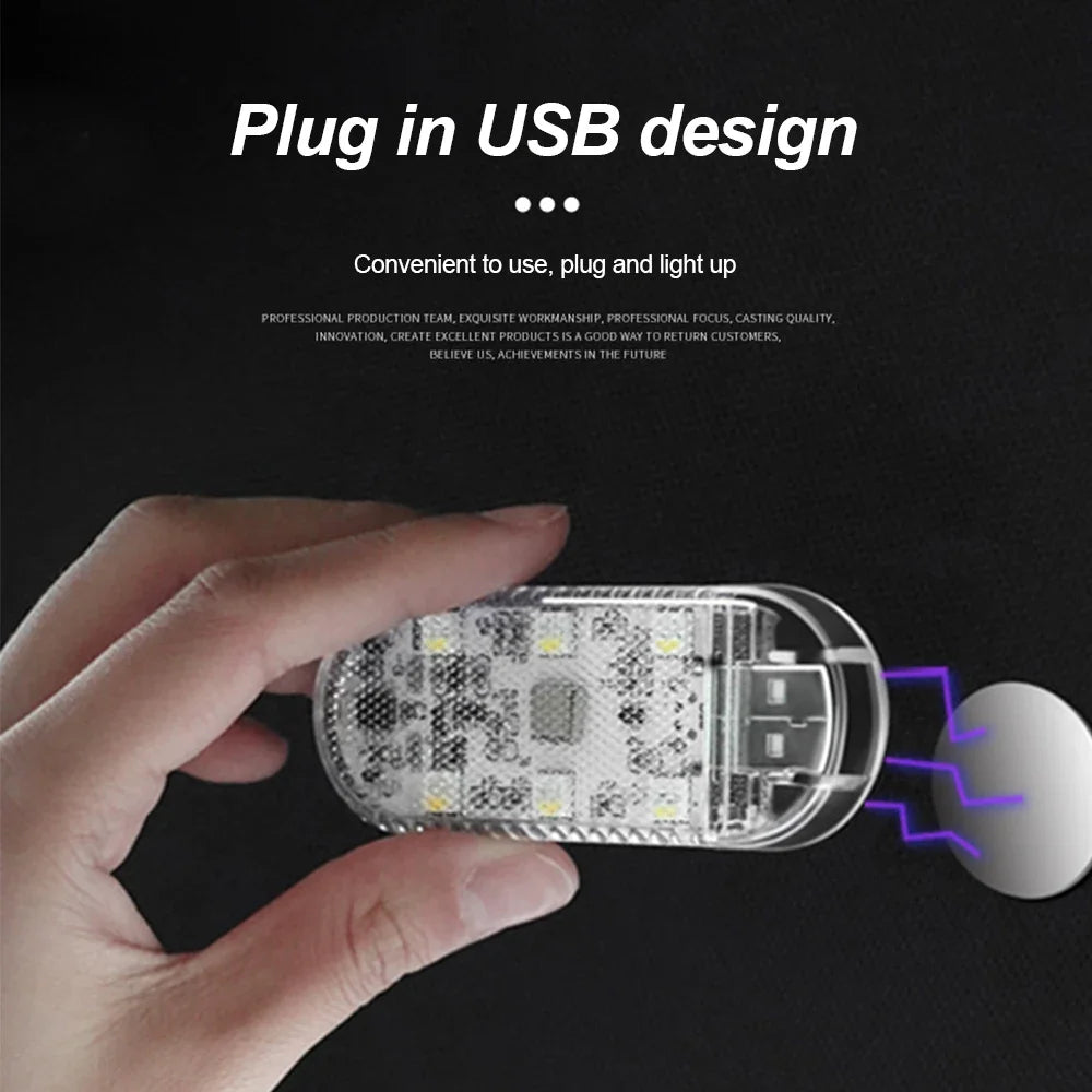 1/2X LED Touch Light Mini Wireless Car Interior Lighting Aut