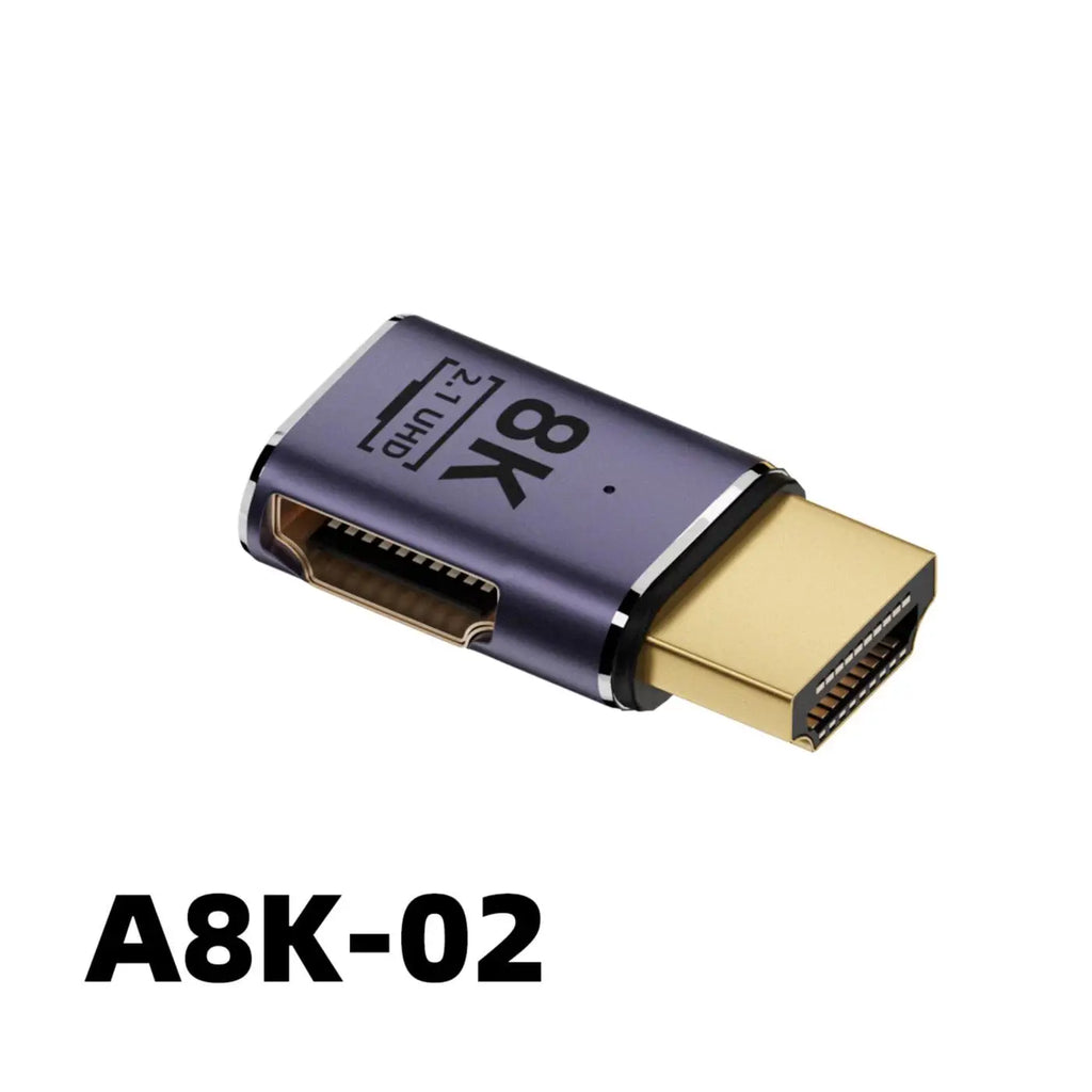 360 Degree Angled U-shaped L Converter Mini HDMI Male to HDMI-compatible 2.1V Female Extension 4K 5K 3D UHD 8K 60Hz Adapter