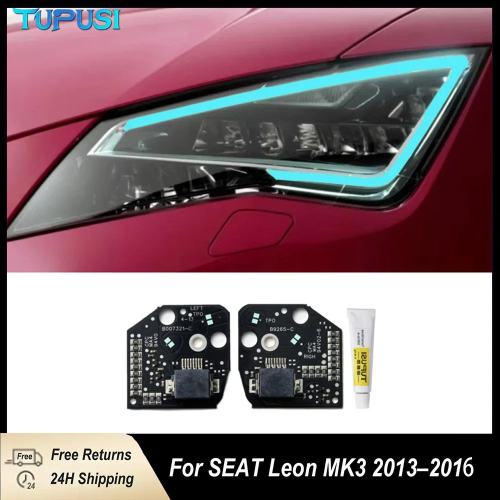 DRL LED Boards for Seat Leon MK3 2013-2016 5F Cupra DRL LED Daytime Running Lights Board Module 5F0941475 for