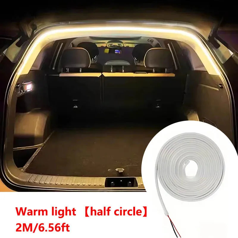 Car High Brightness Trunk Lighting Ambient Light Interior Decoration LED Wiring Free Automatic Sensing Tailgate Light Strip Gift