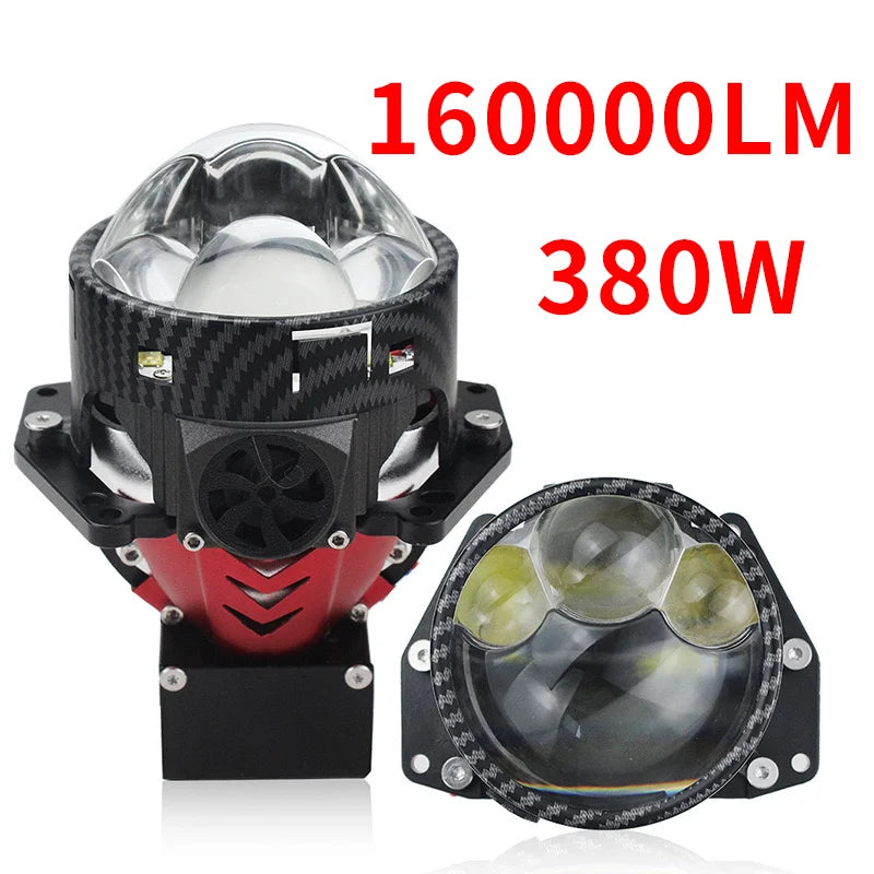 Carolyn H4 H7 Bi LED Car Lens Projector Headlights 9005 9006 LED Headlights Laser Lens Headlight Modification Kit