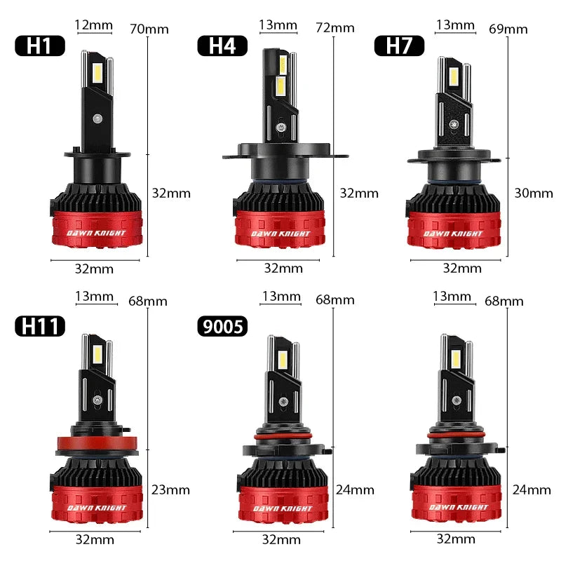 DAWNKNIGHT P7 MINI 60W H7 Led Headlight Bulbs 6000K 4300K LE
