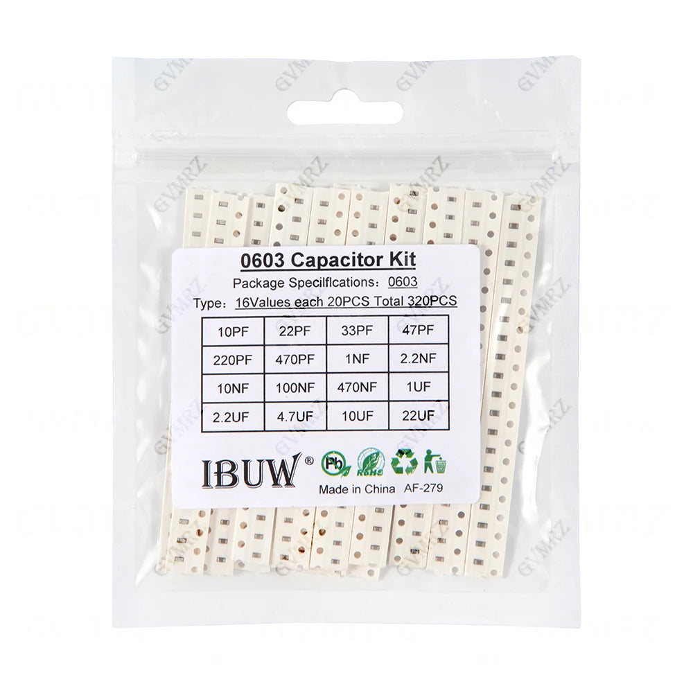 0402 0603 0805 1206 SMD Ceramic Capacitor Assorted Kit 1pF -