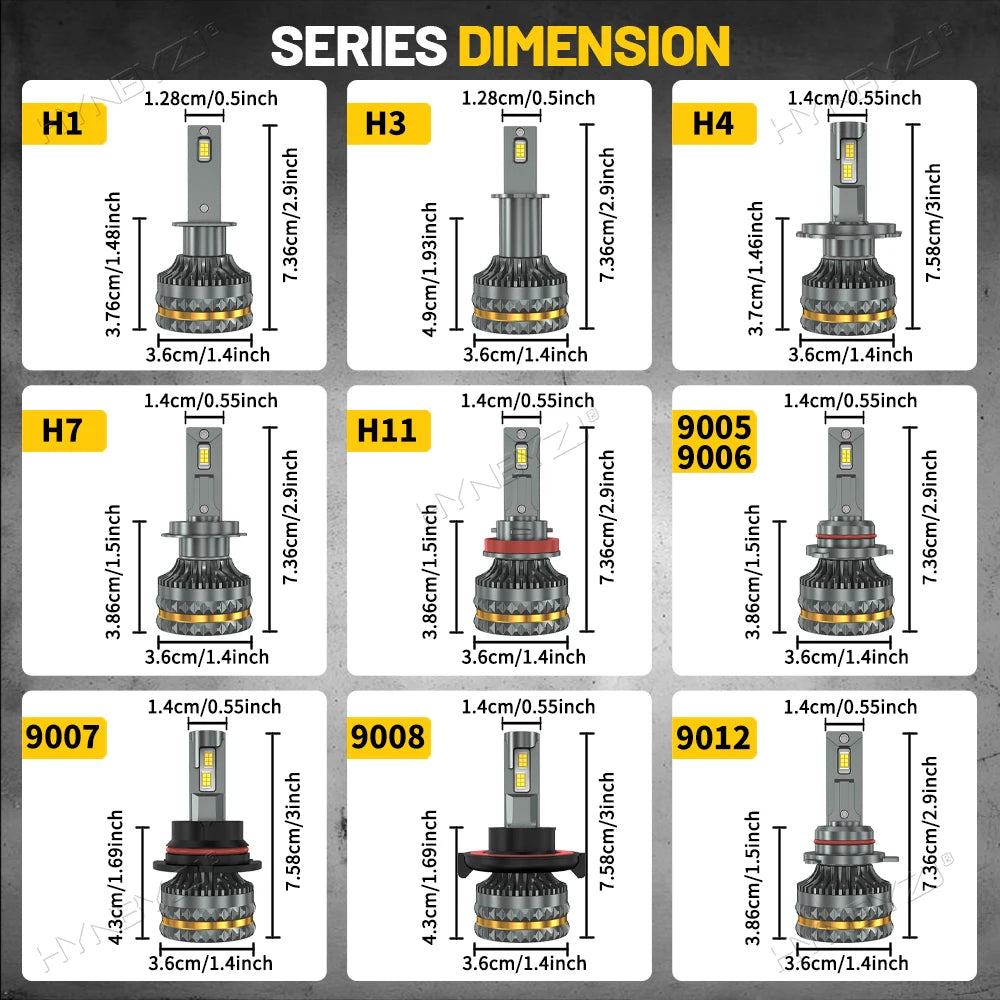 9000000LM H7 Canbus LED Headlight Bulbs 4800W H4 H11 H1 9005