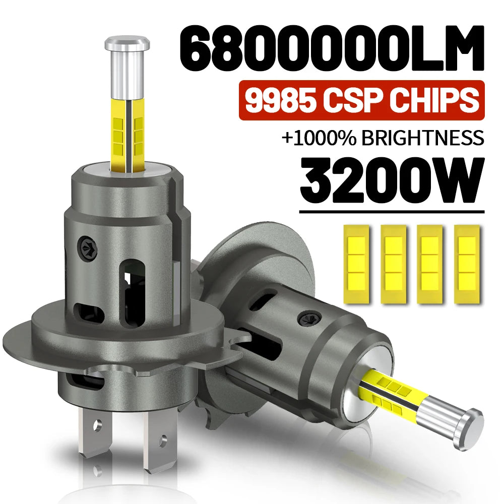 3200W 360 H7 LED Car Headlight Bulb Canbus 6800000LM Led Lig