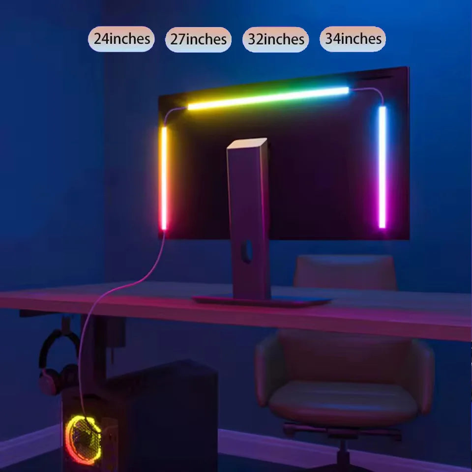 Smart Gaming LED Strip Lights 24-34 Inch Computer Screen Bac