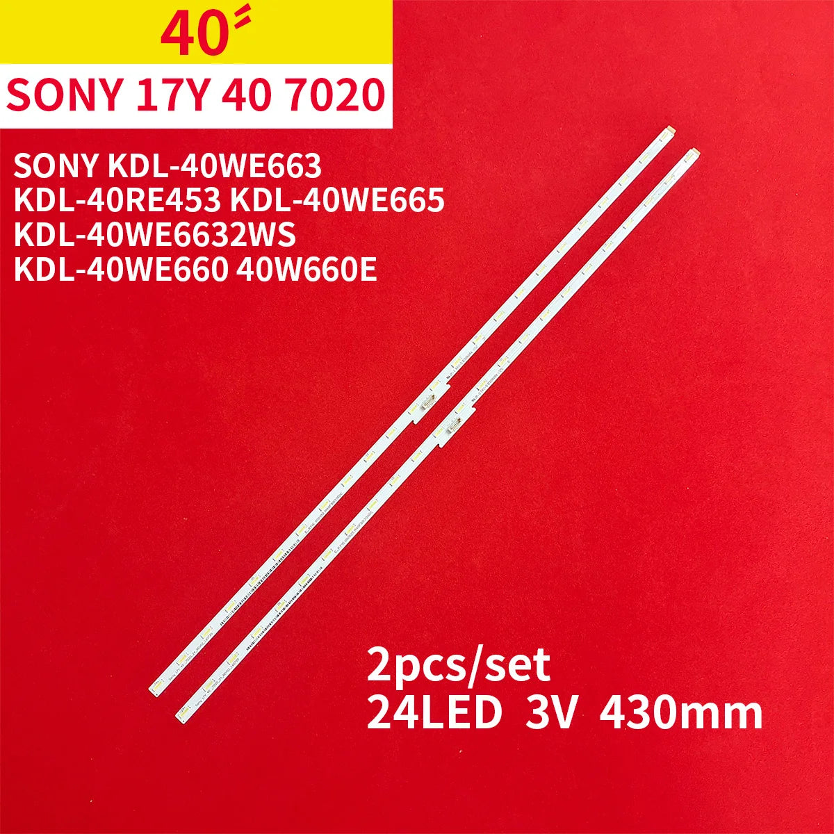 LED Backlight Strip 24 Light For TV 17Y 40_ 7020_ 24_ REV02_