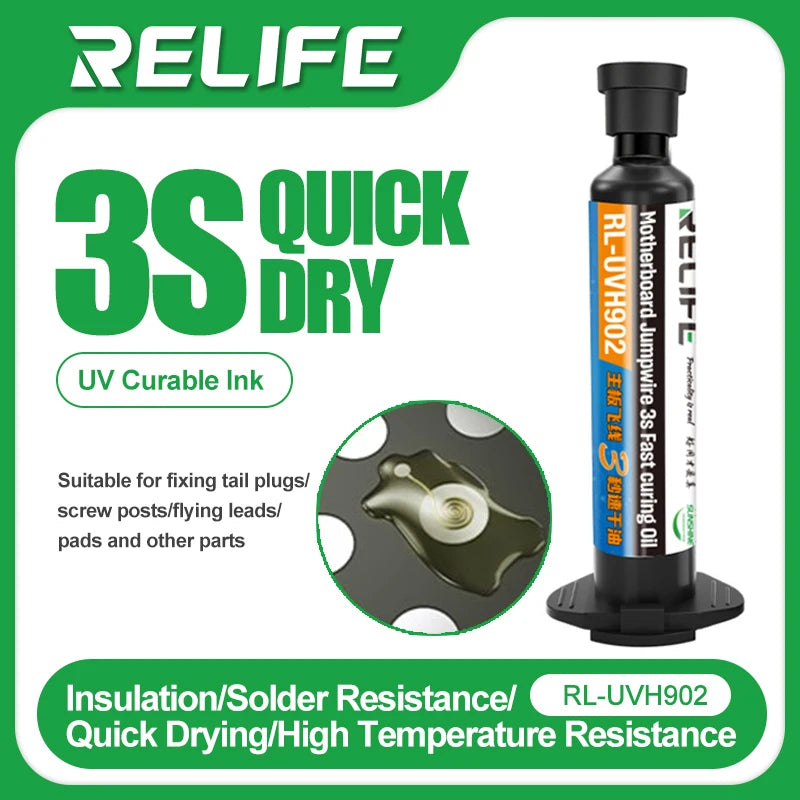 2PCS RELIFE RL-UVH902 10ML UV 3S Quick-drying Solder Mask In