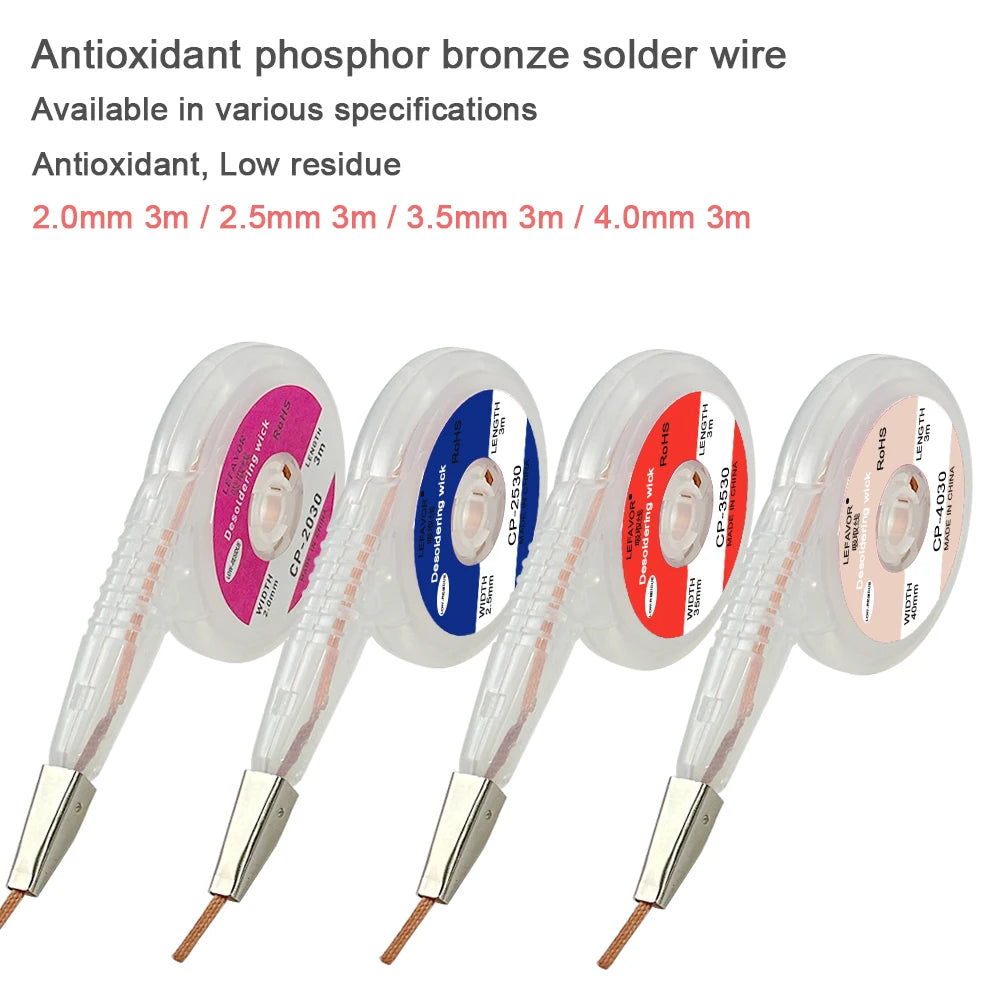 strong Desoldering Braid 1.5/2.0/2.5/3.0/3.5/4mm Width 3M Le