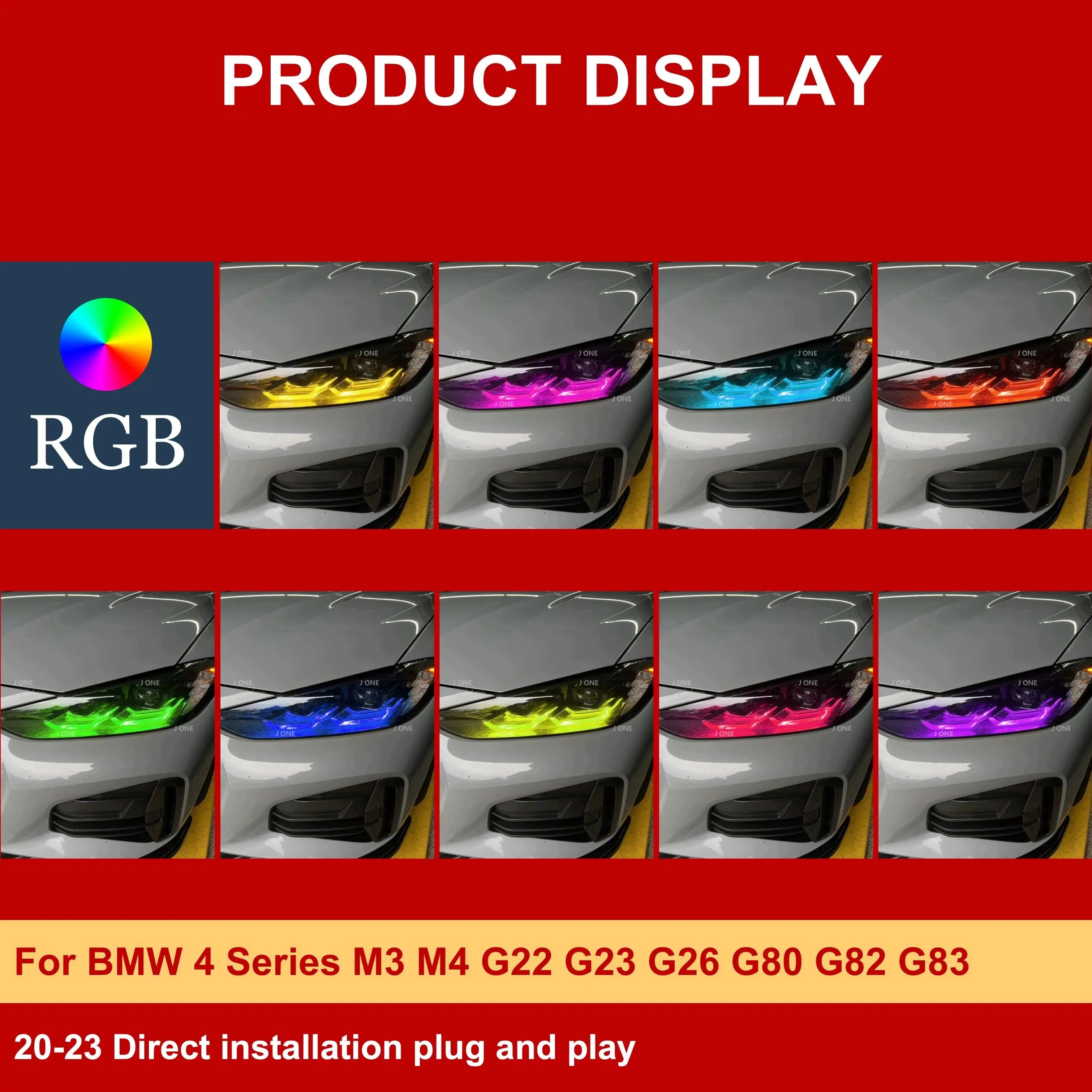 DRL for BMW 4 Series G80 M3 G82 M4 G22 G26 Board Fits Global LED Headlight Red Blue Angel Eyes RGB DRL for