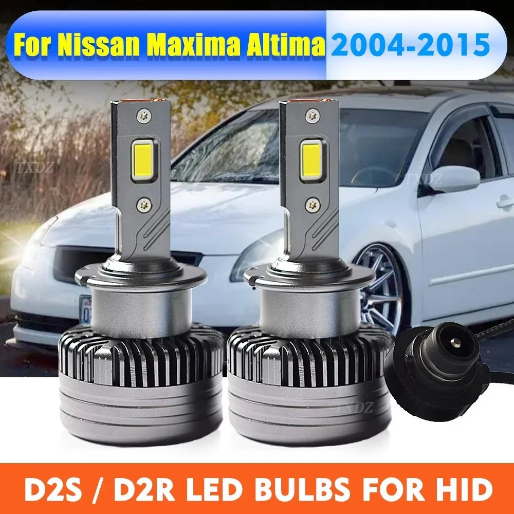 LED Headlight Bulbs D2S D2R Turbo Light Xenon HID Conversion Kit Auto Lamp For Nissan Maxima 350Z Altima