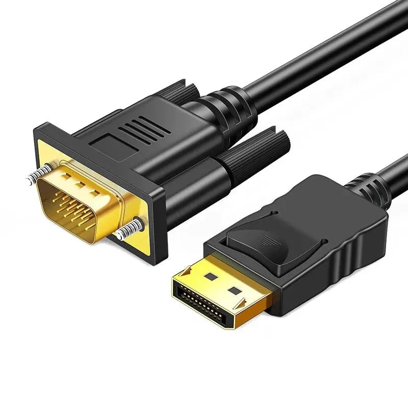 DP TO VGA Cable DisplayPort to VGA Adapter Conversion HD Video Cable For TV Monitor Laptop Computer Projector