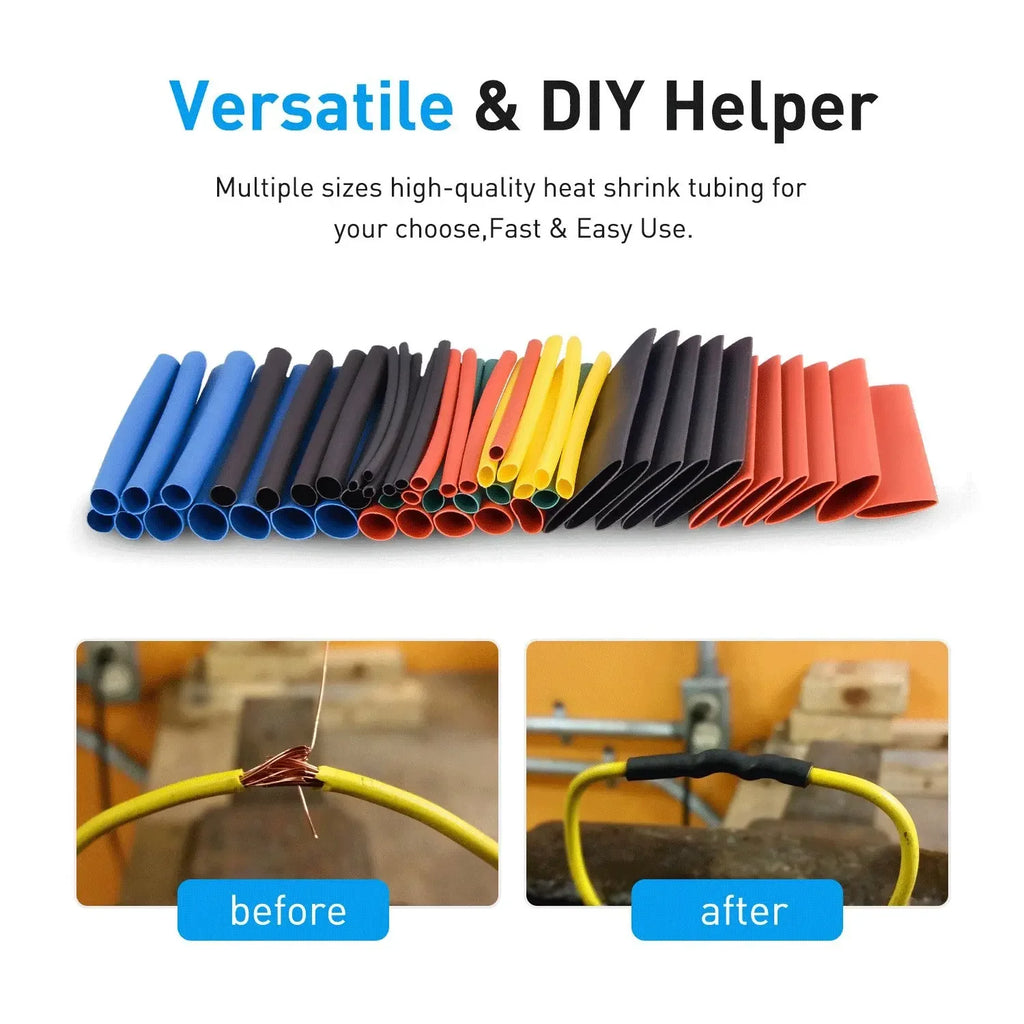 656/1060pcs Heat Shrink Tube With 300W Hot Air Guns Kit EU U