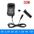 30W Universal Adapter EU UK Socket 3V 4.5V 5V 6V 7.5V 9V 12V