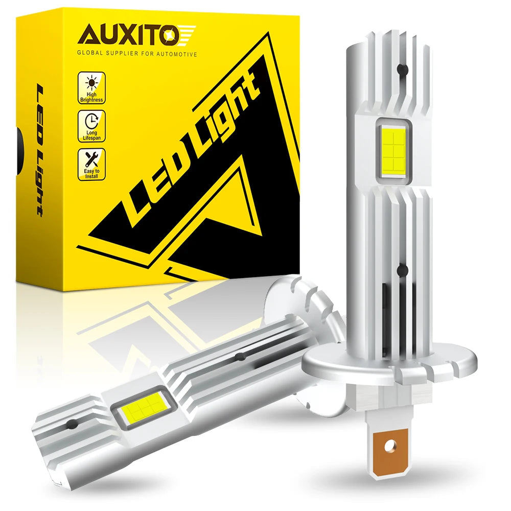 AUXITO 2Pcs 12000LM H1 LED Headlight Bulb H1 LED Canbus Car 