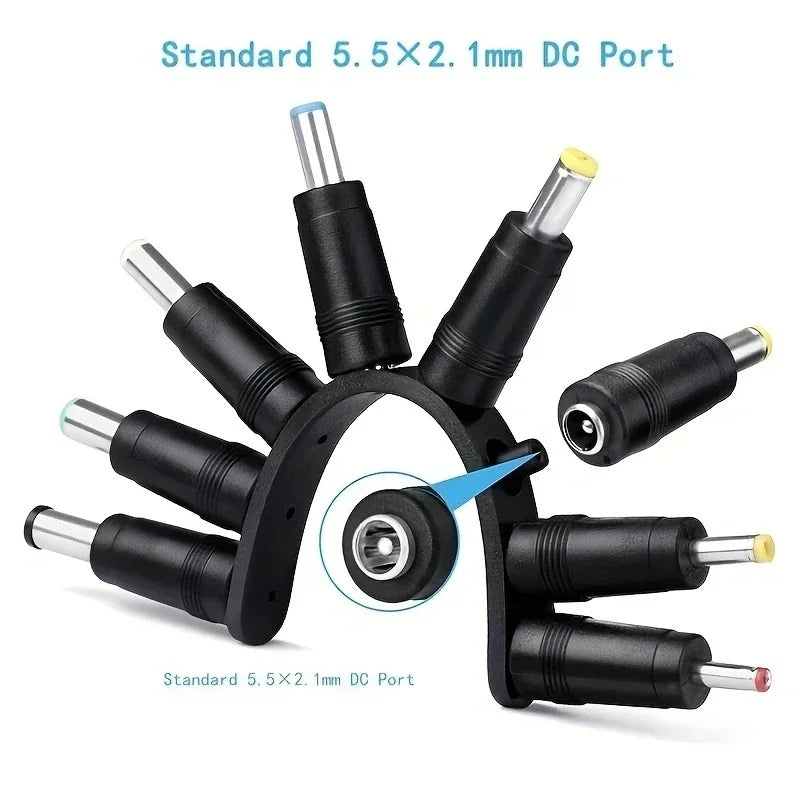 8Pcs AC DC 5.5X 2.1 MM Female Jack Plug Adapter Connectors T
