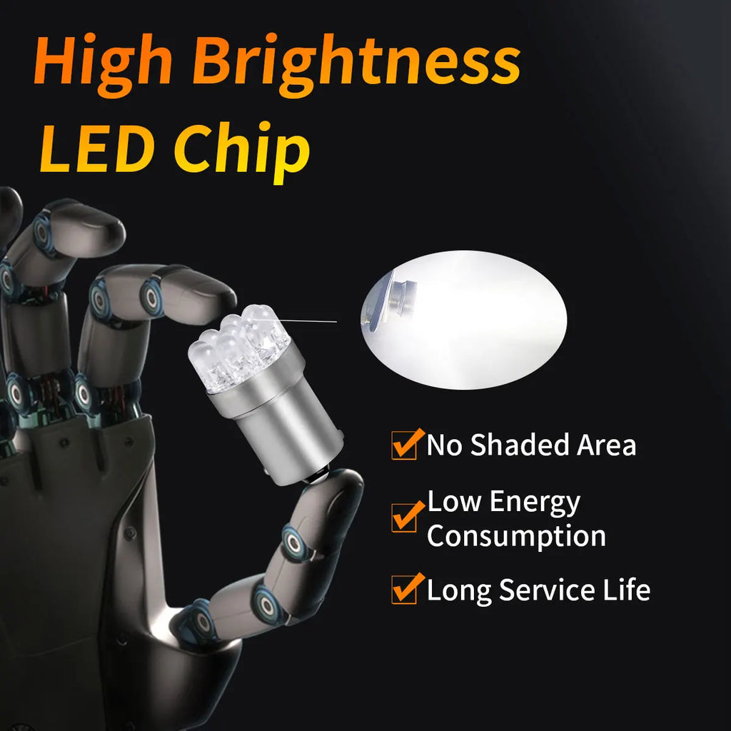 2Pcs Super Bright 12V/24V 1156 BA15S P21W S25 G18 R5W 1157 B