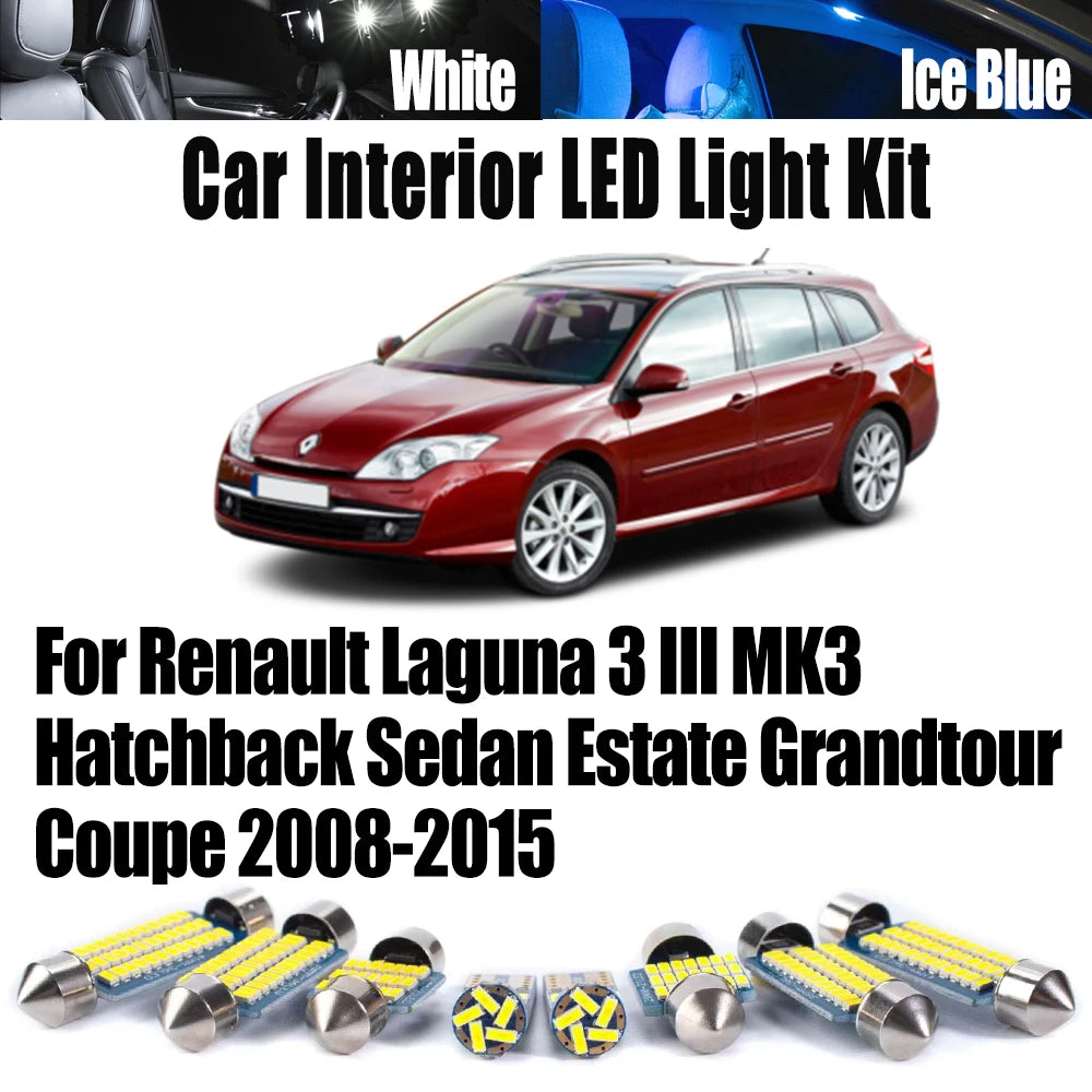 Bulb LED Interior Reading Light Kit for Renault MK3 2008-2015