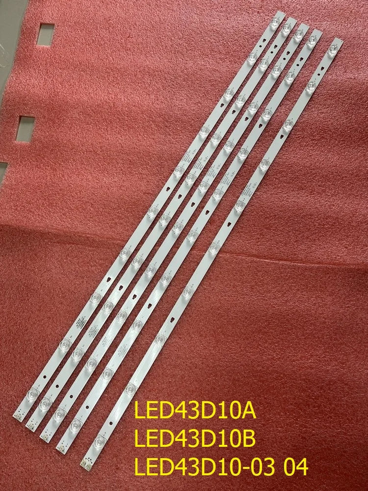 LED Backlight Strip for Kit 5pcs LED Backlight Strip For JVC LT-43M650 LT-43M450 LE43U6500U FD4351A-LU
