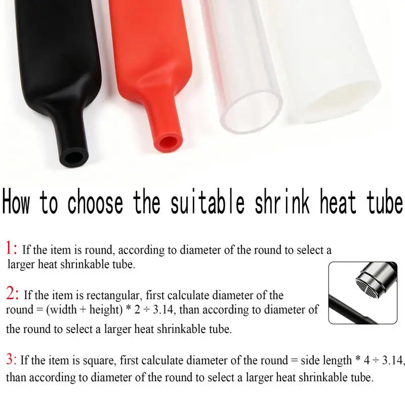 1Pcs With Glue Dual Wall 4/1 Heat Shrink Tube 4/6/8/12/16/20