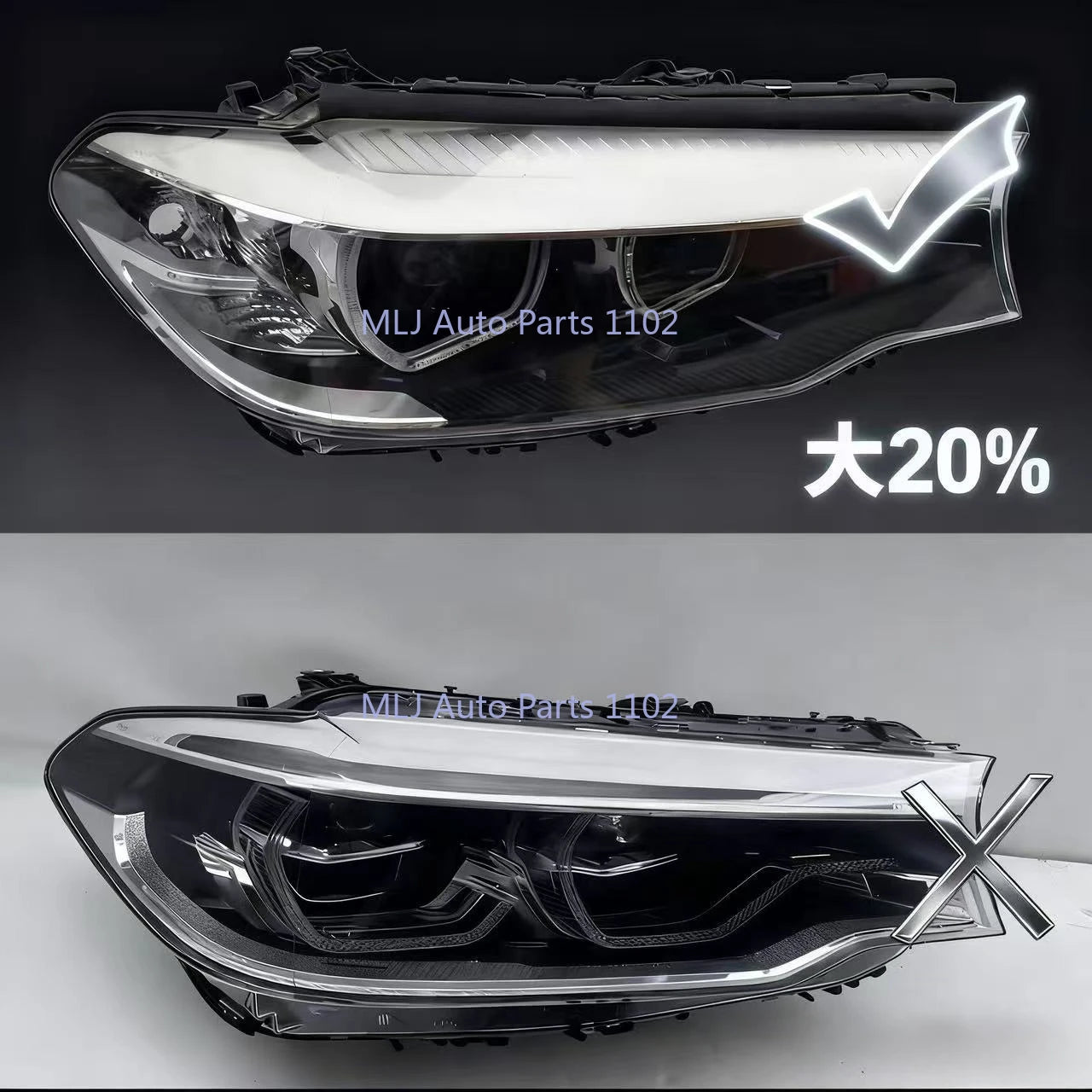headlights for the BMW 5 Series G30/G38 Base-level 2017-2019 63117214934 DRL module with White light source