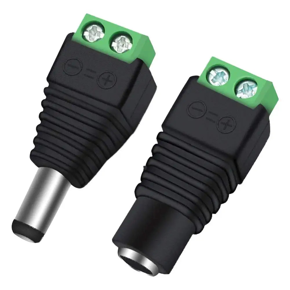 5pcs 12V DC Power Connector Plug Jack Male Female Socket Bar