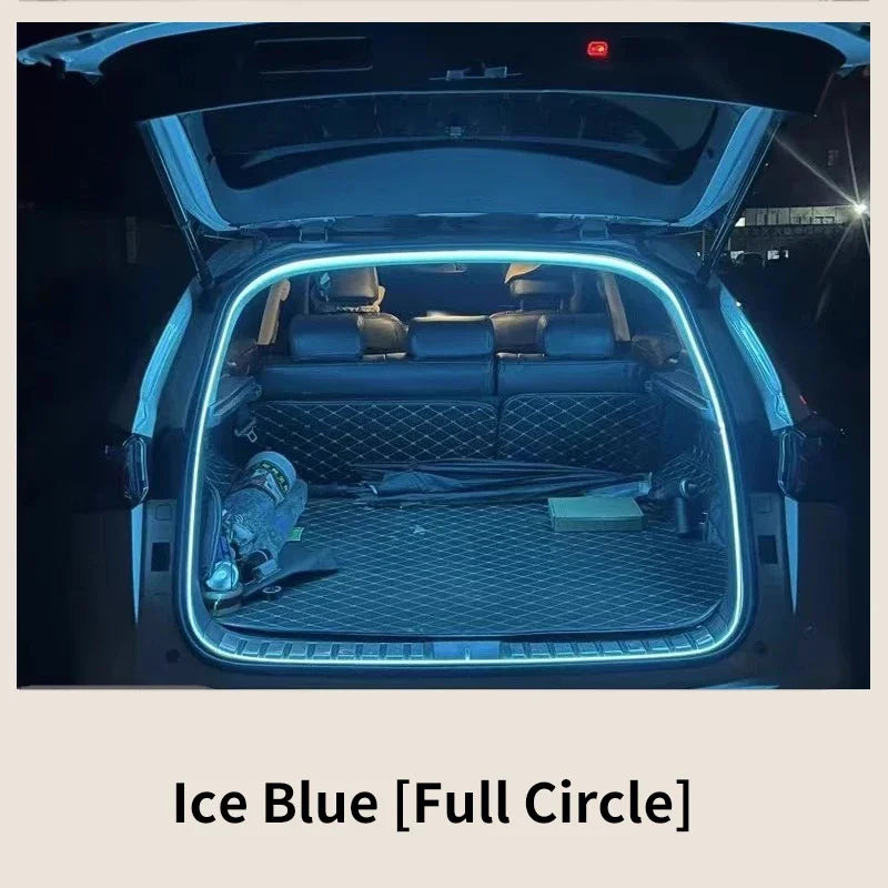 Car Trunk LED Ambient Light Strip PVC Flexible Ambient Light Strip Automatic Switch Hidden Installation SUV/MPV universal