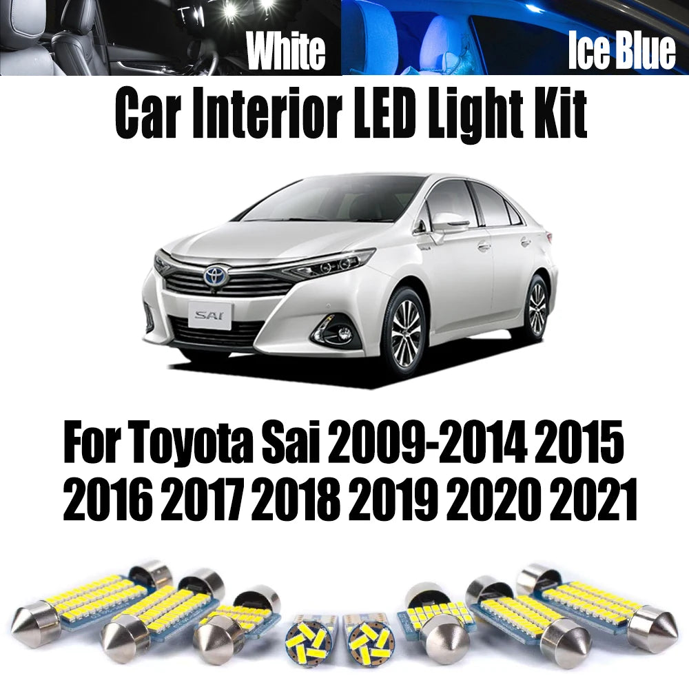 Bulbs LED Interior Reading Dome Trunk Light Kit Accessories for Toyota 2009-2018