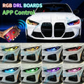 DRL LED Boards For 2021-2024 BMW M3 M4 G22 G23 G26 G80 G82 G83 Headlight Daytime Running Lights RGB