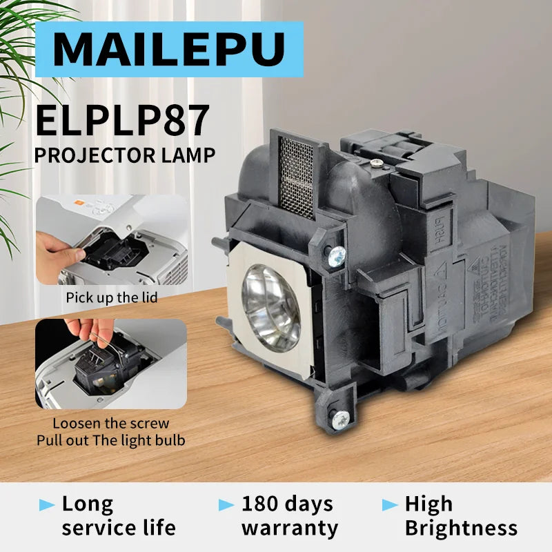 Mailepu Replacement Bulb Projector Lamp Bulb with Housing fo