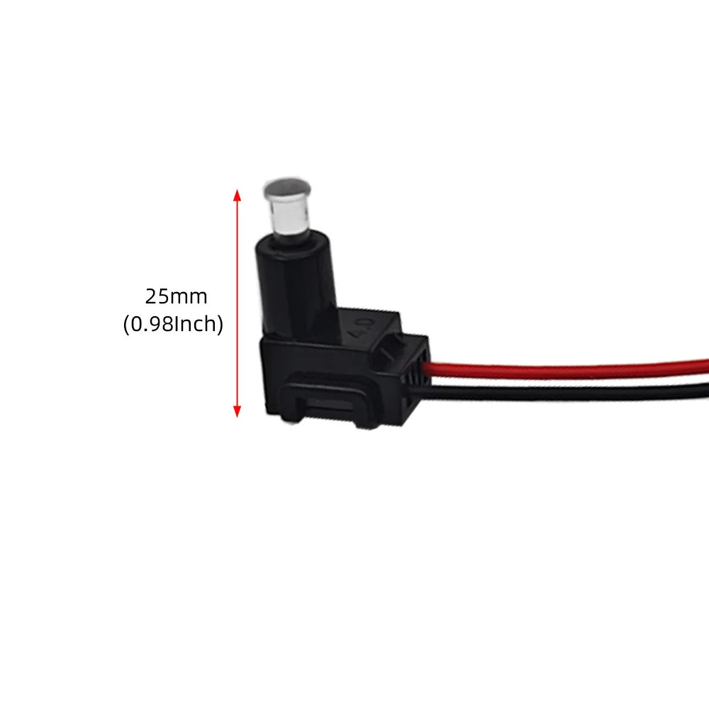 4pcs Car Door LED Handle Light Black Shell Transparent Light