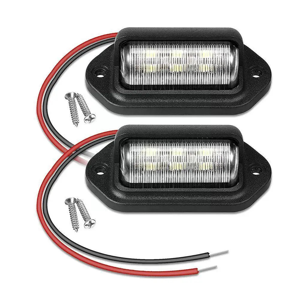 6 LED Car License Number Plate Light For SUV Truck Trailer V