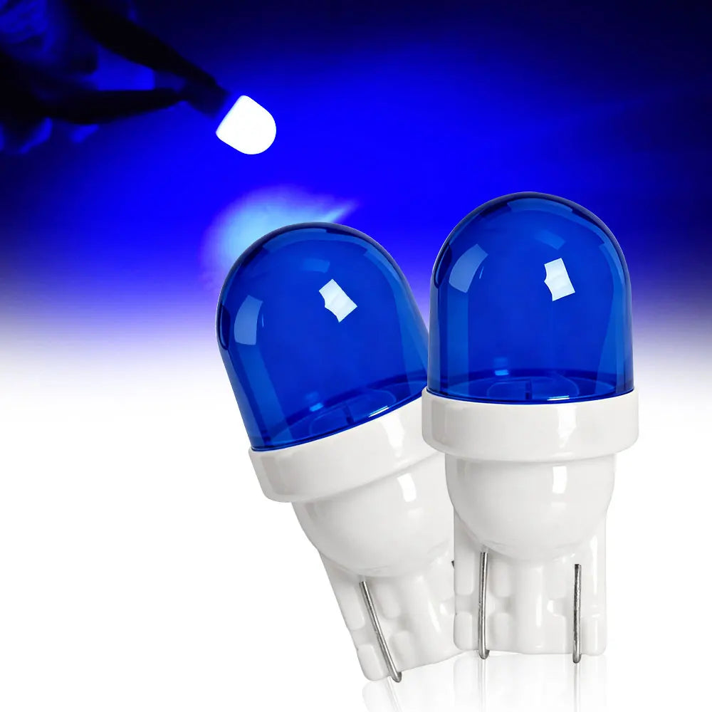 2PCS Ultra Bright T10 W5W 168 5630 LED Turn Reading Signals 12V White/Blue/Yellow/Red/Green For Car Brake Interior Light Bulbs