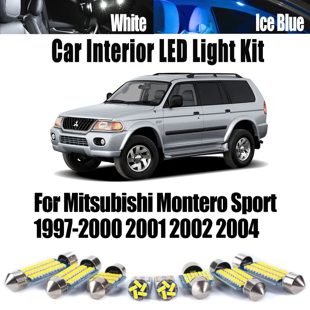 Canbus For Mitsubishi Montero Sport 1997- 2002 2004 Vehicle LED Interior Dome Door Trunk Light Kit for