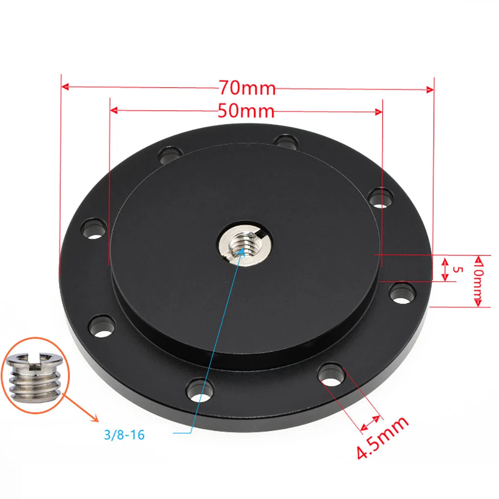 Metal Plate Wall Mount 1/4 3/8 Thread Magic Arm Fixed Base for Webcam Projector Holder Monitor Light Stand DSLR Camera Bracket