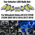 12-Piece LED Interior Light Kit for Mitsubishi CV5W CV2W D5 2007-2015 - Canbus Error-Free Interior Bulbs