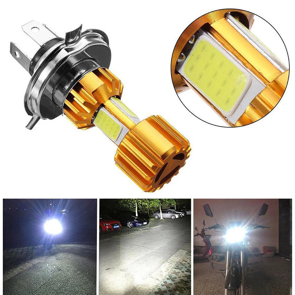 1pcs 12V High Quality H4/HS1 H6/BD20D 18W LED 3 COB Motorcyc