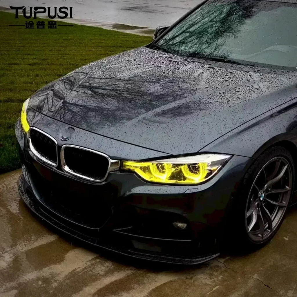 DRL Angel Eyes Yellow LED Daytime Running Lights 6V Upgrade For 320i 330i 340i 2016-2019 Front Bumper Light |
