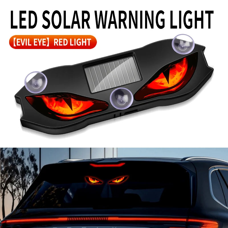 LED solar powered car warning light devil s eye ambient light nine tailed fox dynamic eye light new model