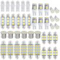 42Pcs LED Car Interior Lights T10 6000K SMD LED Replacement License Plate/Reading Light Bulbs Xenon White Interior Light Bulbs
