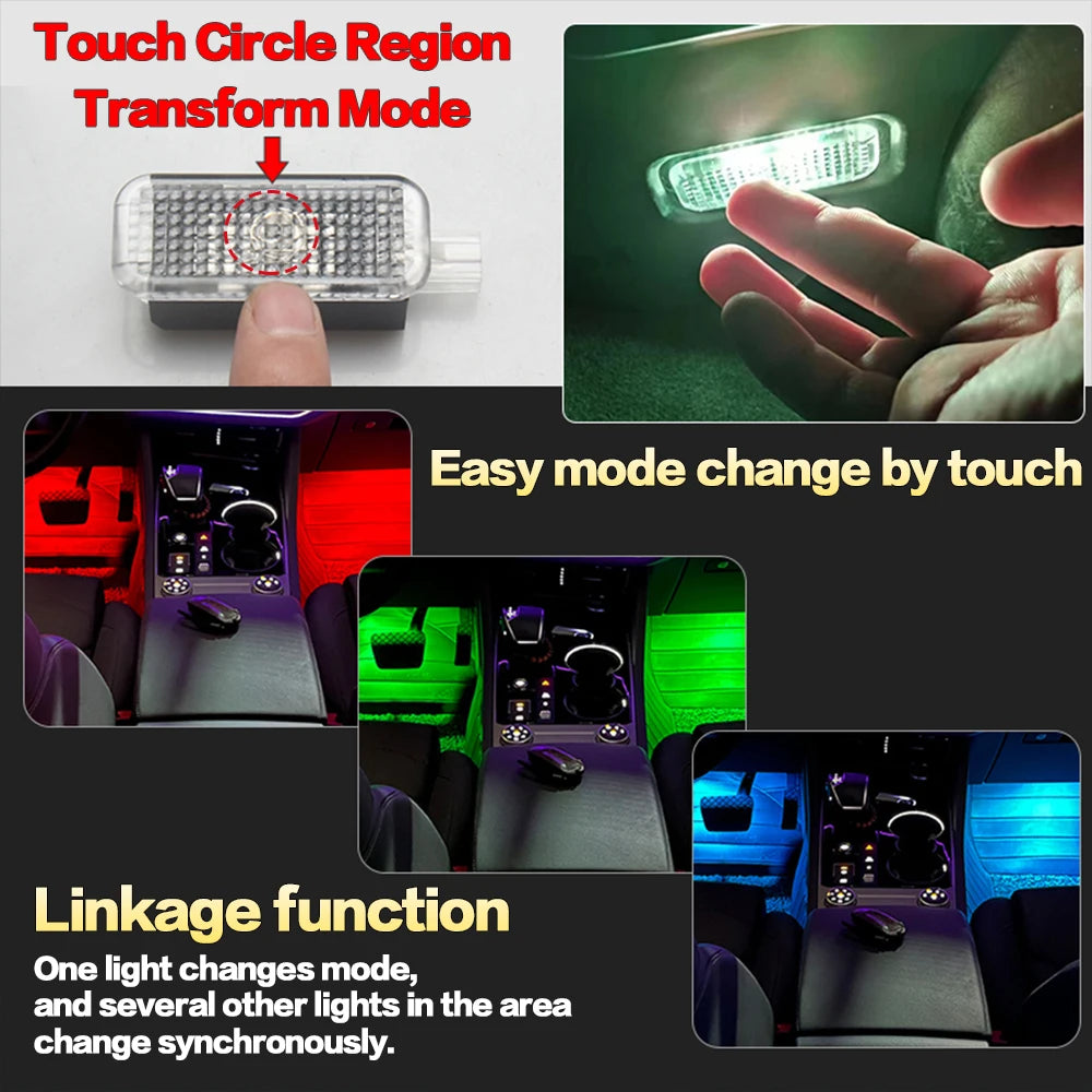 LED Car Interior RGB Footwell Light Atmosphere Lamp Accessor