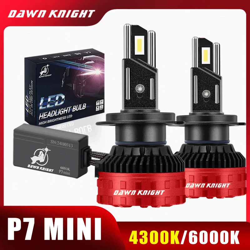 DAWN KNIGHT P7 Mini H7 H4 H11 H1 Led Headlight Bulbs 6000K 4